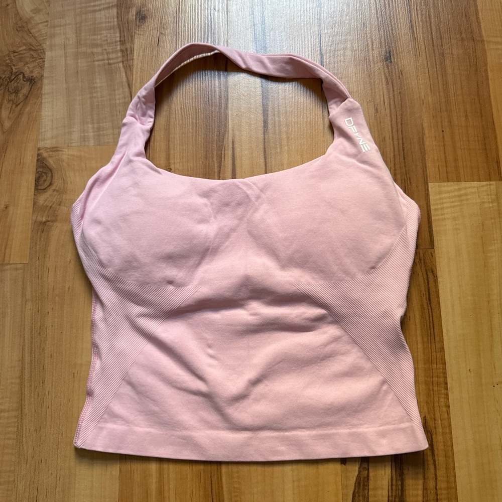 Light Rose Dfyne Impact Halter Top Size Small
